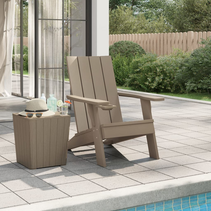  Light Brown Garden Adirondack Chair 75x88.5x89.5cm