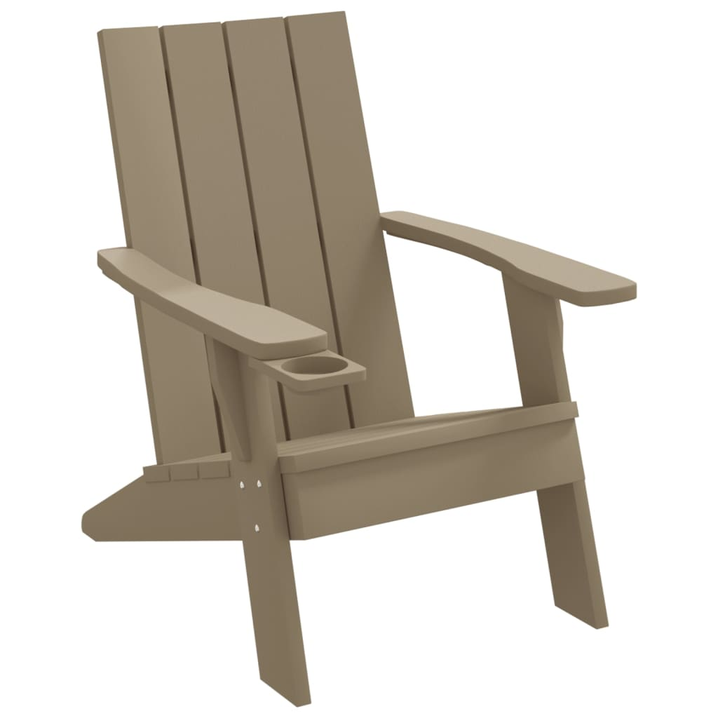  Light Brown Garden Adirondack Chair 75x88.5x89.5cm