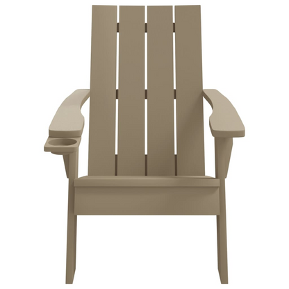  Light Brown Garden Adirondack Chair 75x88.5x89.5cm