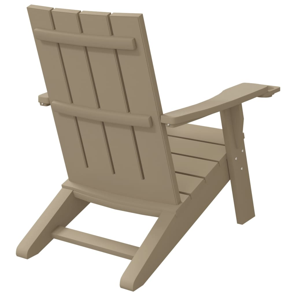  Light Brown Garden Adirondack Chair 75x88.5x89.5cm