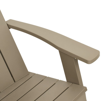  Light Brown Garden Adirondack Chair 75x88.5x89.5cm