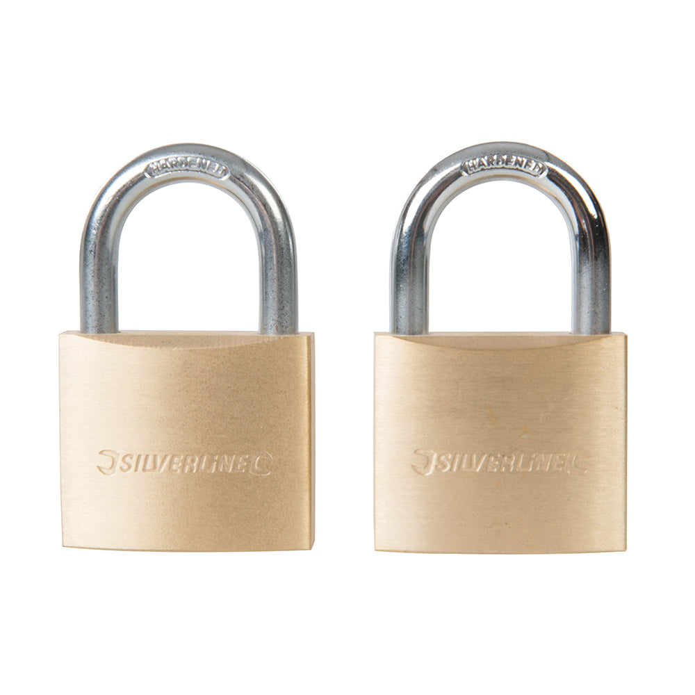 Pack of 2 padlocks for home or garden