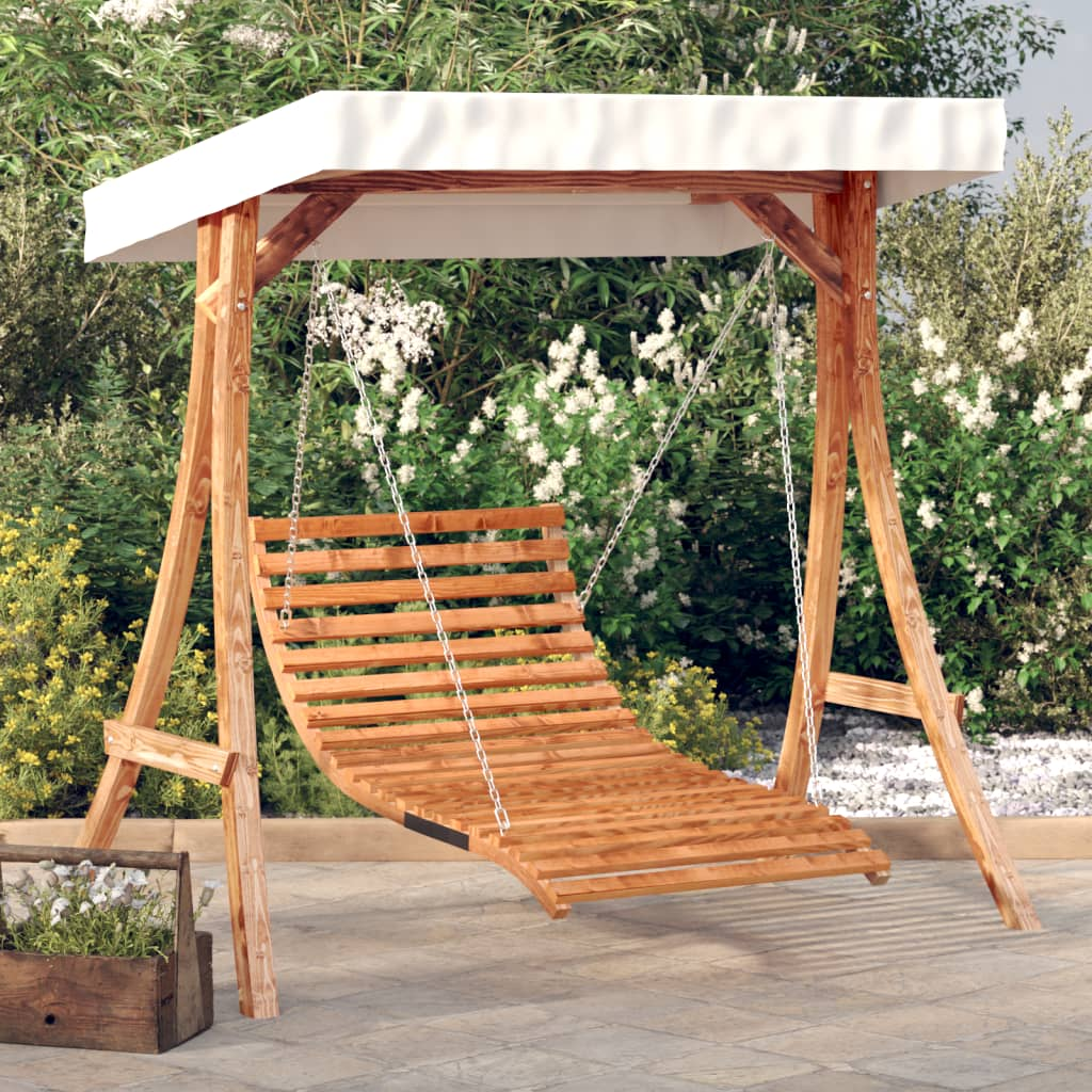 Solid Wood Swing Bed with Canopy | Jscapes Home and Garden