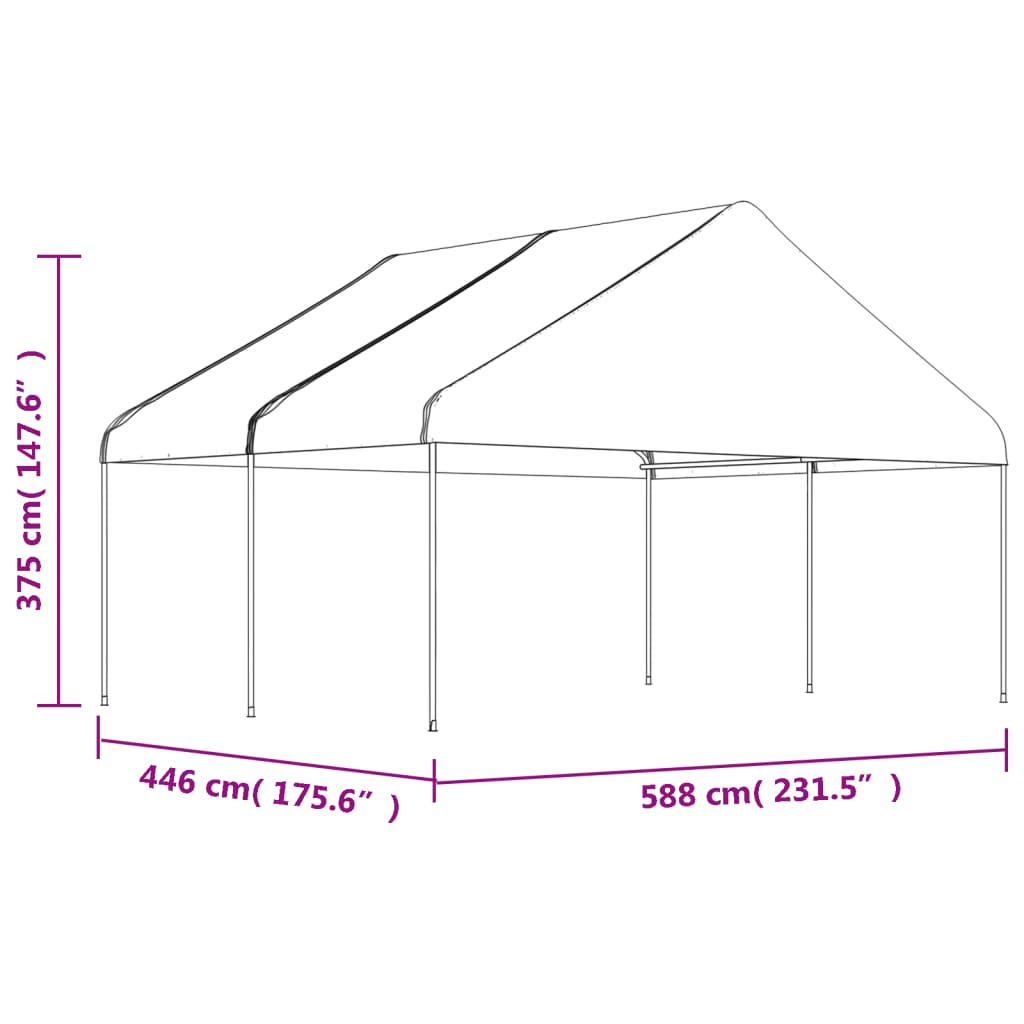 White Gazebo with Roof