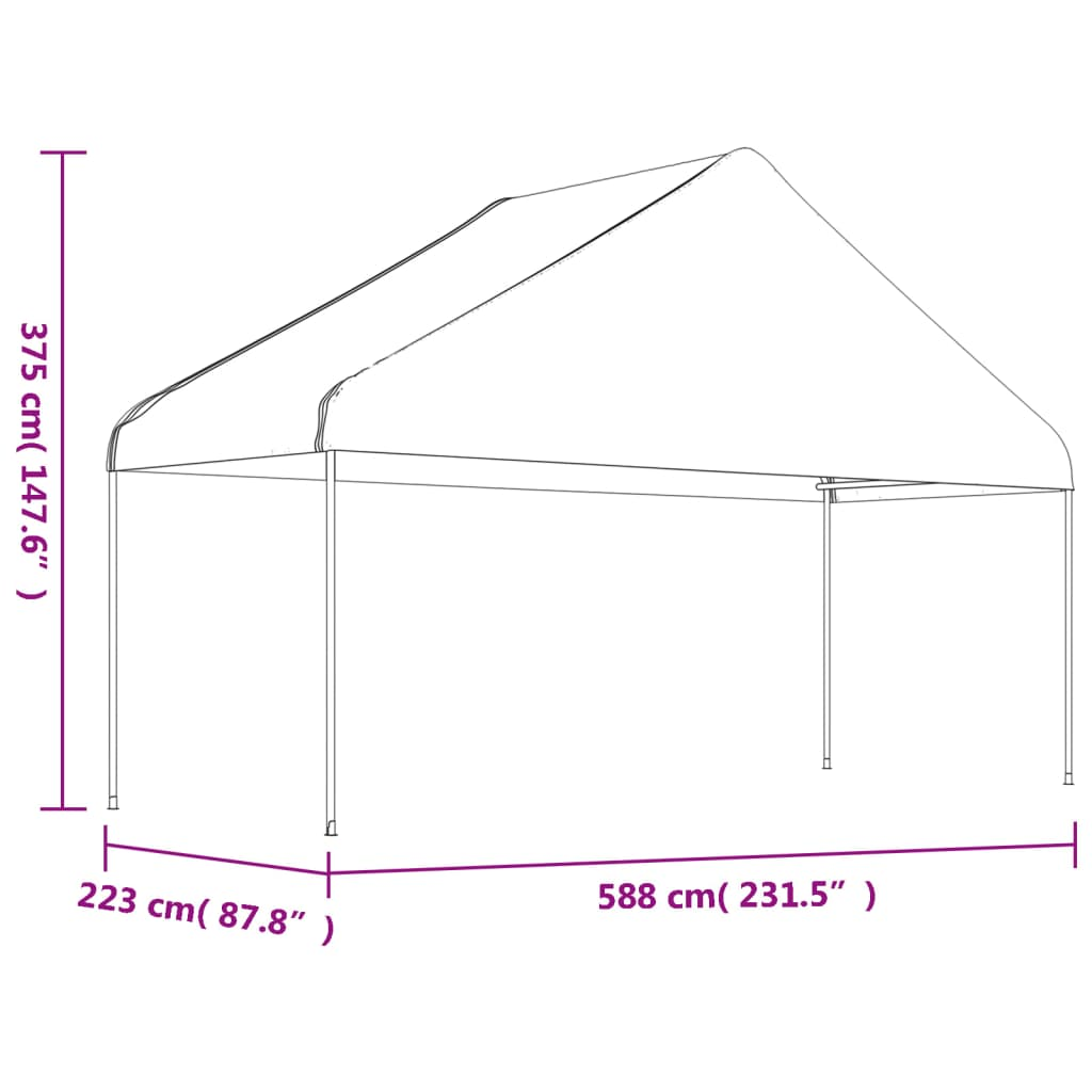 White Gazebo with Roof