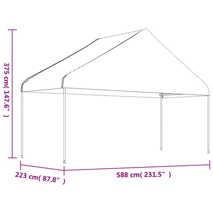 White Gazebo with Roof