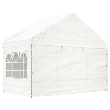 White Gazebo with Roof