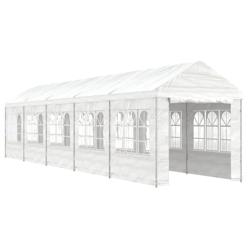 White Gazebo with Roof