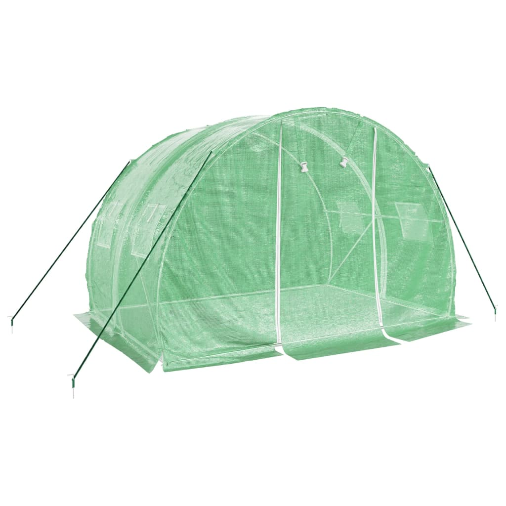 Greenhouse with Steel Frame Green 6 m² 3x2x2 m