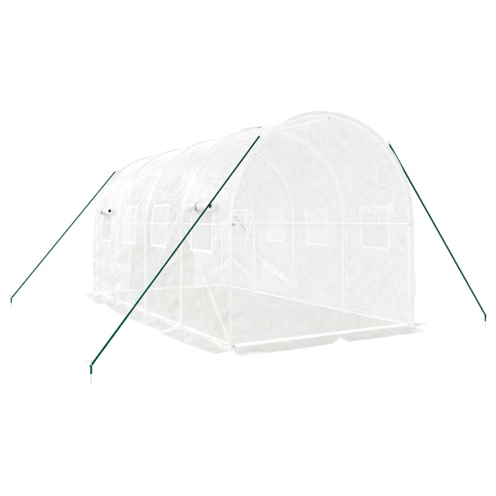 Greenhouse with Steel Frame White 8 m² 4x2x2 m