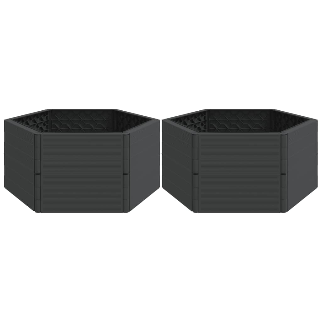 Set of 2 Anthracite Garden Planters | Jscapes Home and Garden