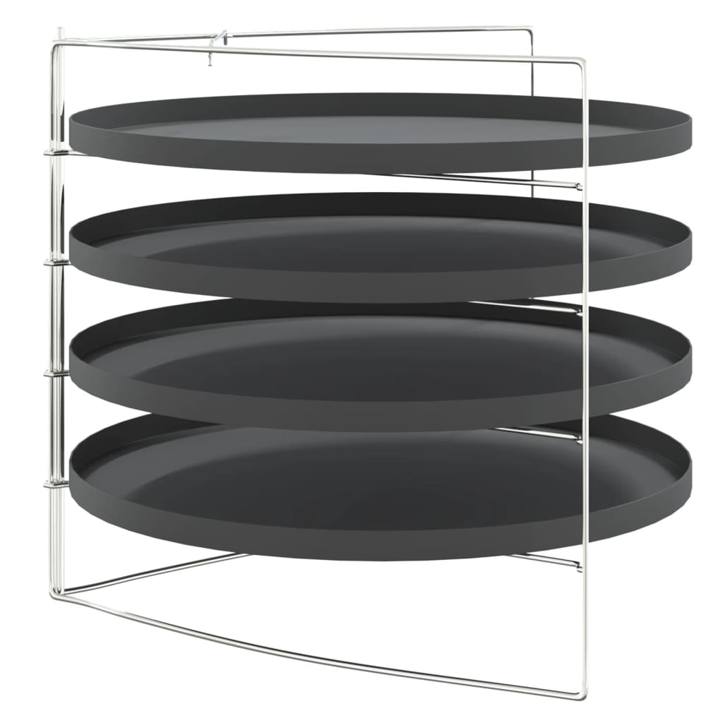 Set Of 4 Pizza Pans with Steel Rack | Jscapes Home and Garden