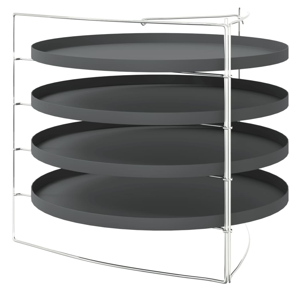 Set Of 4 Pizza Pans with Steel Rack | Jscapes Home and Garden