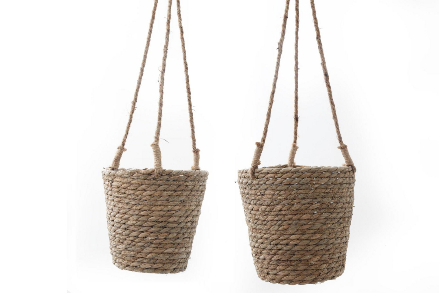 Set of Two Rush Grass Hanging Planters | Jscapes Home and Garden