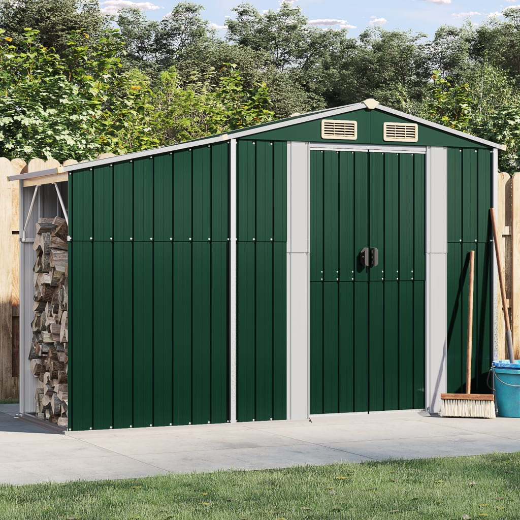 Garden Shed Green 277x93x179 cm