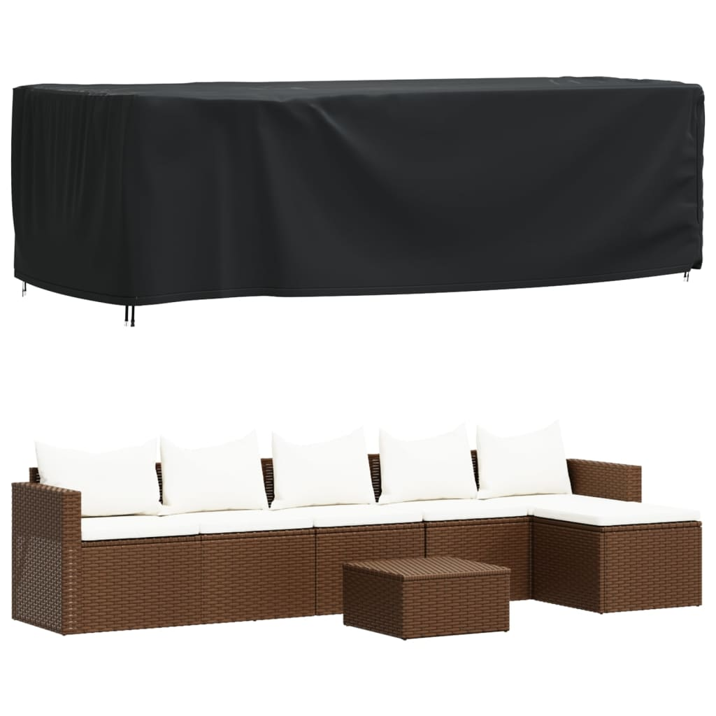 Black Garden Furniture Cover 300x140x90 cm