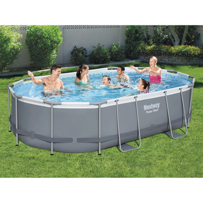 Bestway Power Steel Swimming Pool Set Oval 488x305x107 cm