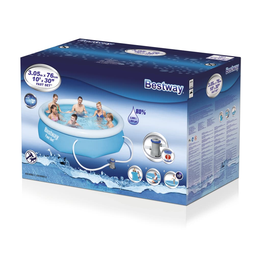 Bestway Swimming Pool Set Fast Set 305x76 cm