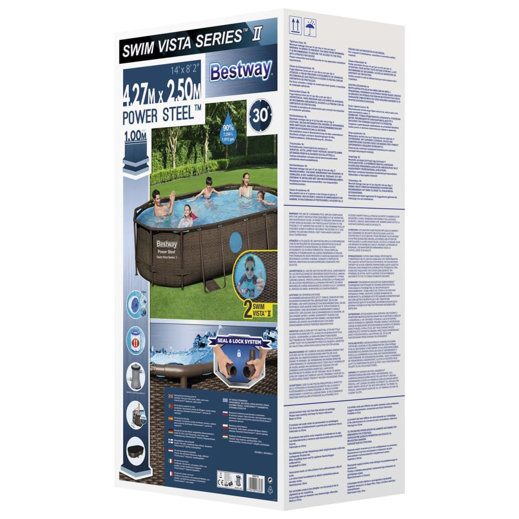 Bestway Power Steel Swimming Pool Set 427x250x100 cm