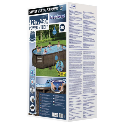 Bestway Power Steel Swimming Pool Set 427x250x100 cm