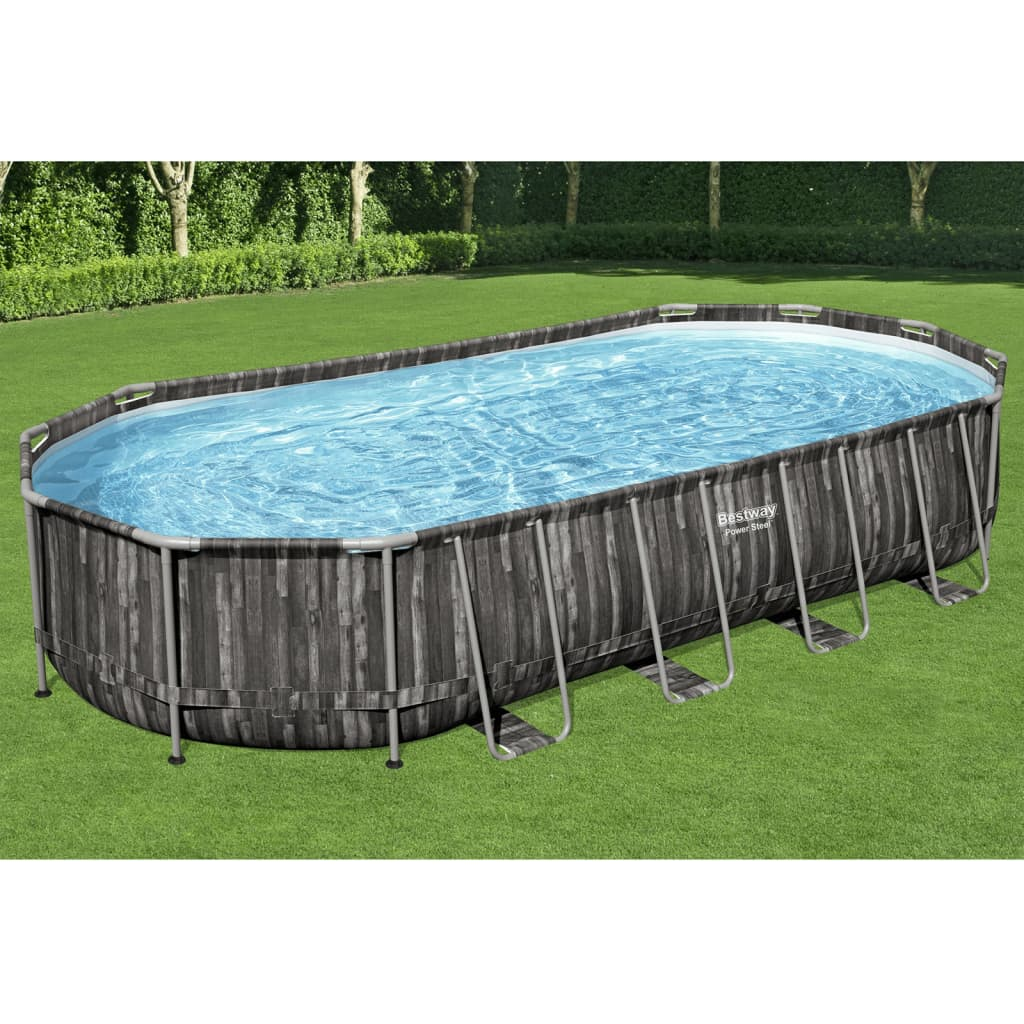 Bestway Swimming Pool Set Oval 7.32x3.66x1.22 m