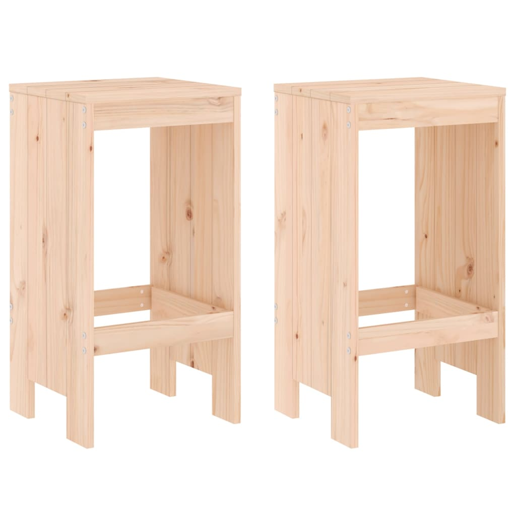 3 Piece Solid Pine Wood Garden Bar Set