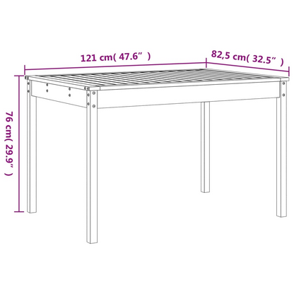  5 Piece Grey Solid Pine Garden Dining Set