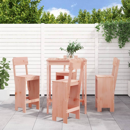 5 Piece Solid Douglas Wood Garden Bar Set