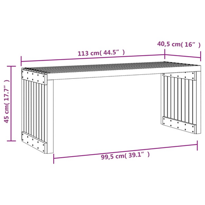  Solid Douglas Wood Garden Bench Extendable 212.5x40.5x45 cm