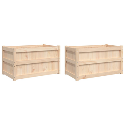 Set of 2 Solid Pine Garden Planters | Jscapes Home and Garden