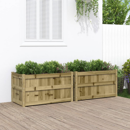 Impregnated Wood Pine Garden Planters | Jscapes