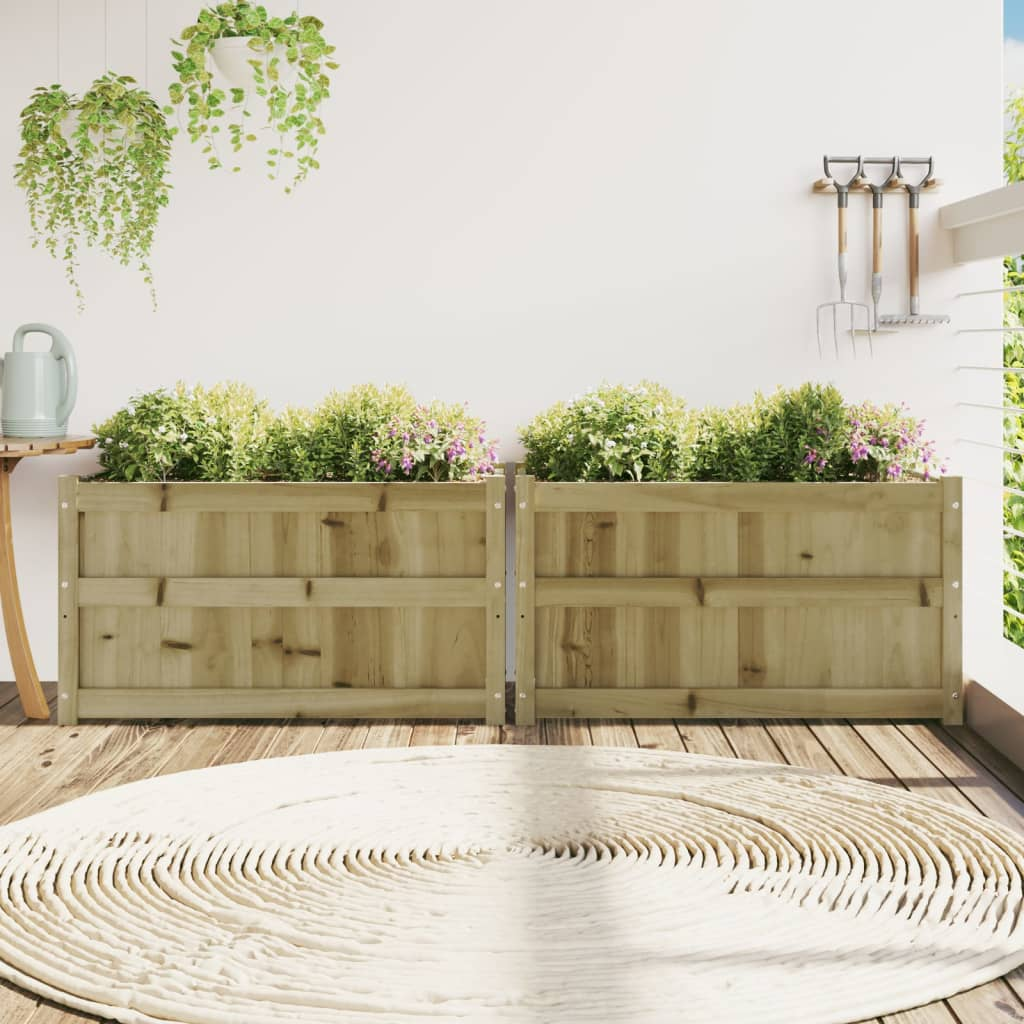 Impregnated Wood Pine Garden Planters | Jscapes