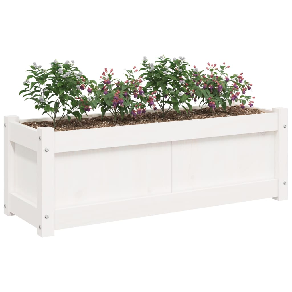 Set of 2 White Garden Planters | Jscapes Home and Garden