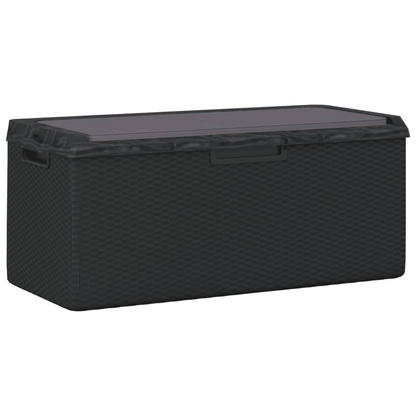  Anthracite Garden Storage Box with Seat Cushion 350 L 