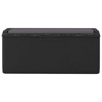  Anthracite Garden Storage Box with Seat Cushion 350 L 