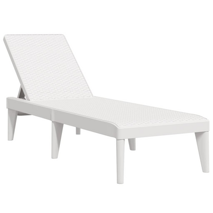 White Sun Lounger 186x60x29 cm