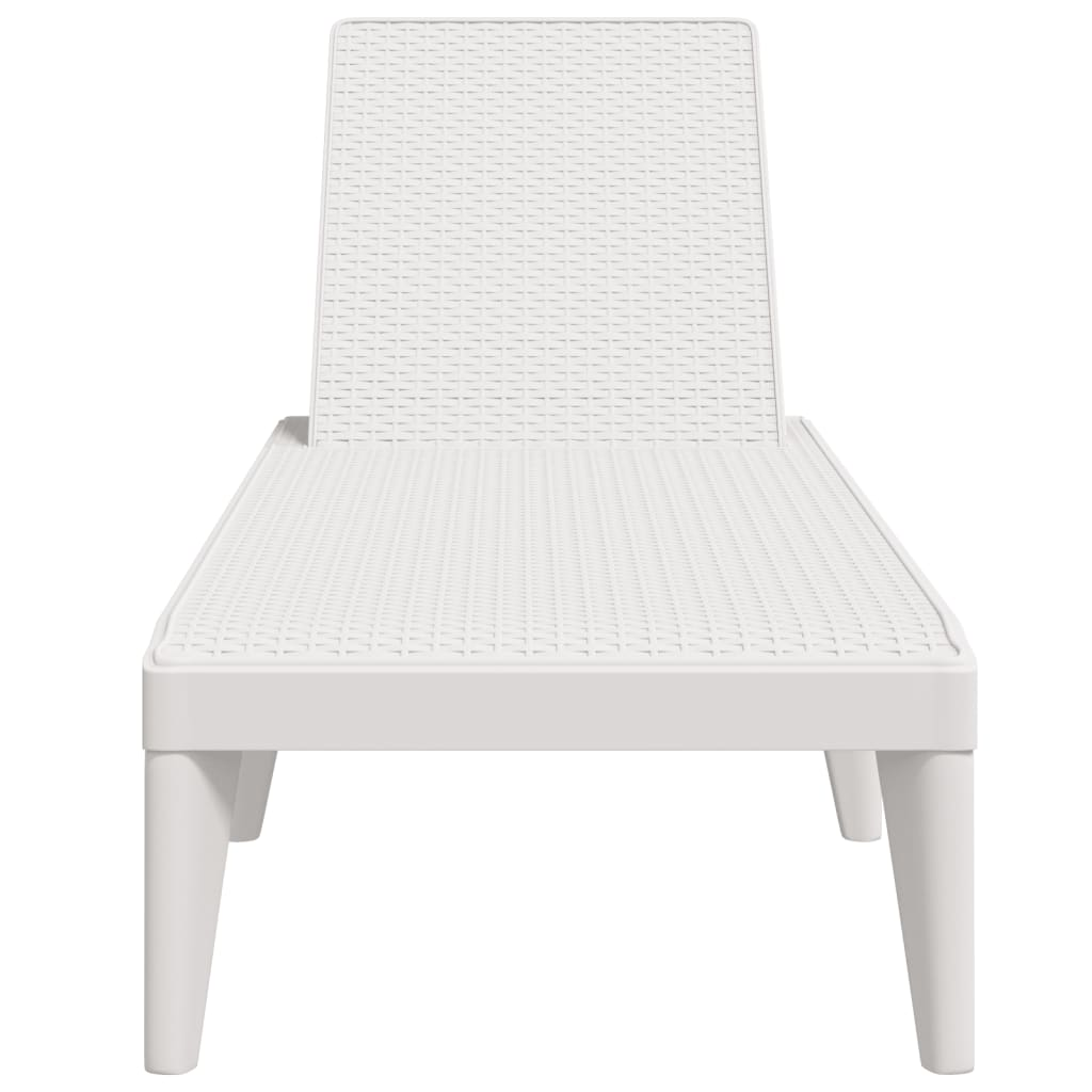 White Sun Lounger 186x60x29 cm