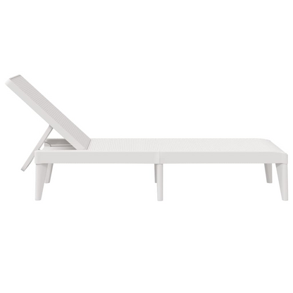 White Sun Lounger 186x60x29 cm