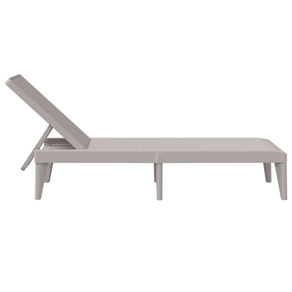 Cappuccino Sun Lounger 186x60x29 cm