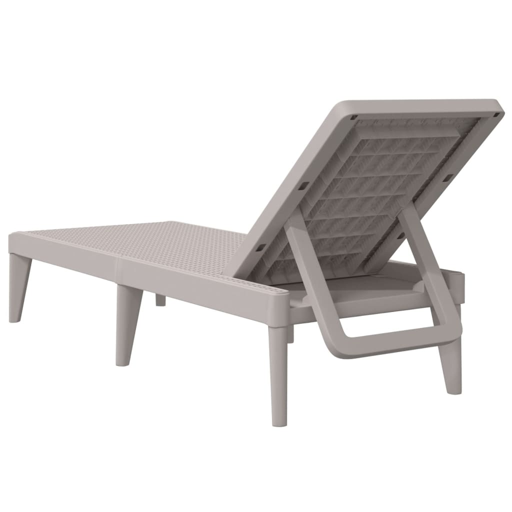 Cappuccino Sun Lounger 186x60x29 cm