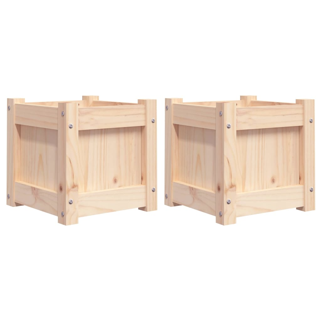 Set of 2 Solid Pine Garden Planters | Jscapes Home and Garden