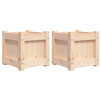 Set of 2 Solid Pine Garden Planters | Jscapes Home and Garden