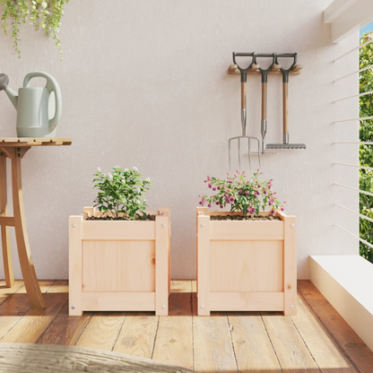 Set of 2 Solid Pine Garden Planters | Jscapes Home and Garden