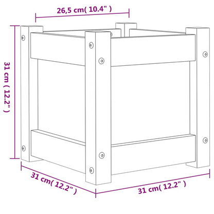 White Solid Pine Garden Planters 