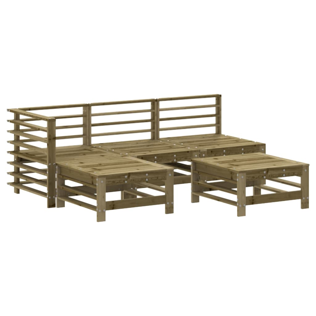 5 Piece  Impregnated Pine Garden Lounge Set