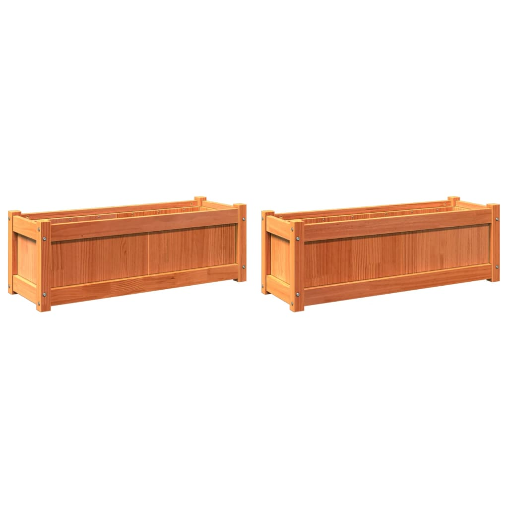 Set of 2 Solid Pine Garden Planters | Jscapes Home and Garden