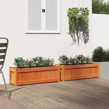 Set of 2 Solid Pine Garden Planters | Jscapes Home and Garden