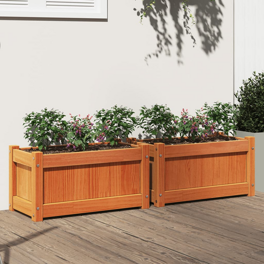 Set of 2 Solid Pine Garden Planters | Jscapes Home and Garden