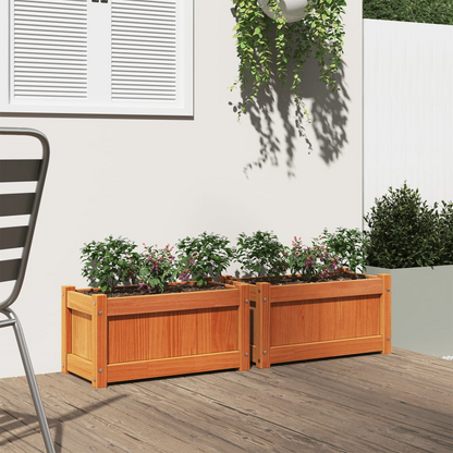 Set of 2 Solid Pine Garden Planters | Jscapes Home and Garden