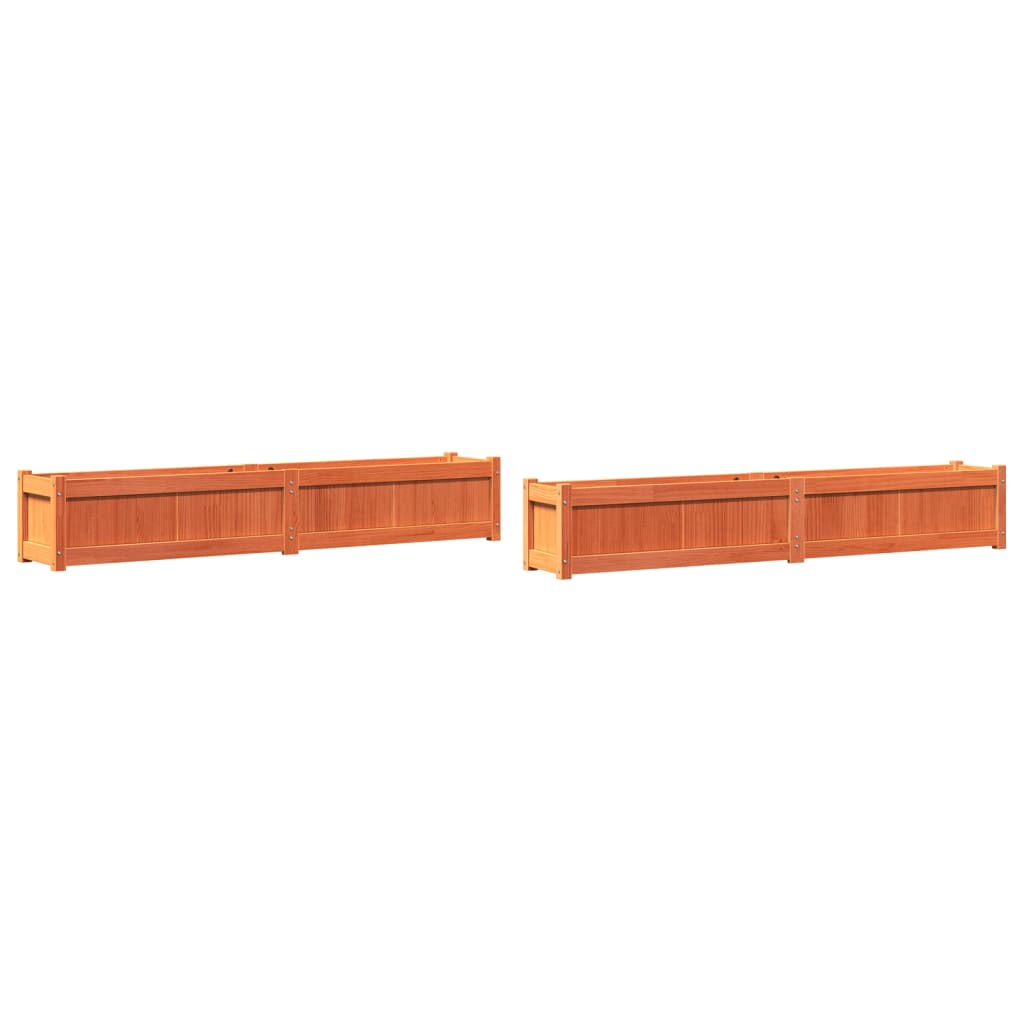 Set of 2 Wax Brown Garden Planters | Jscapes Home and Garden